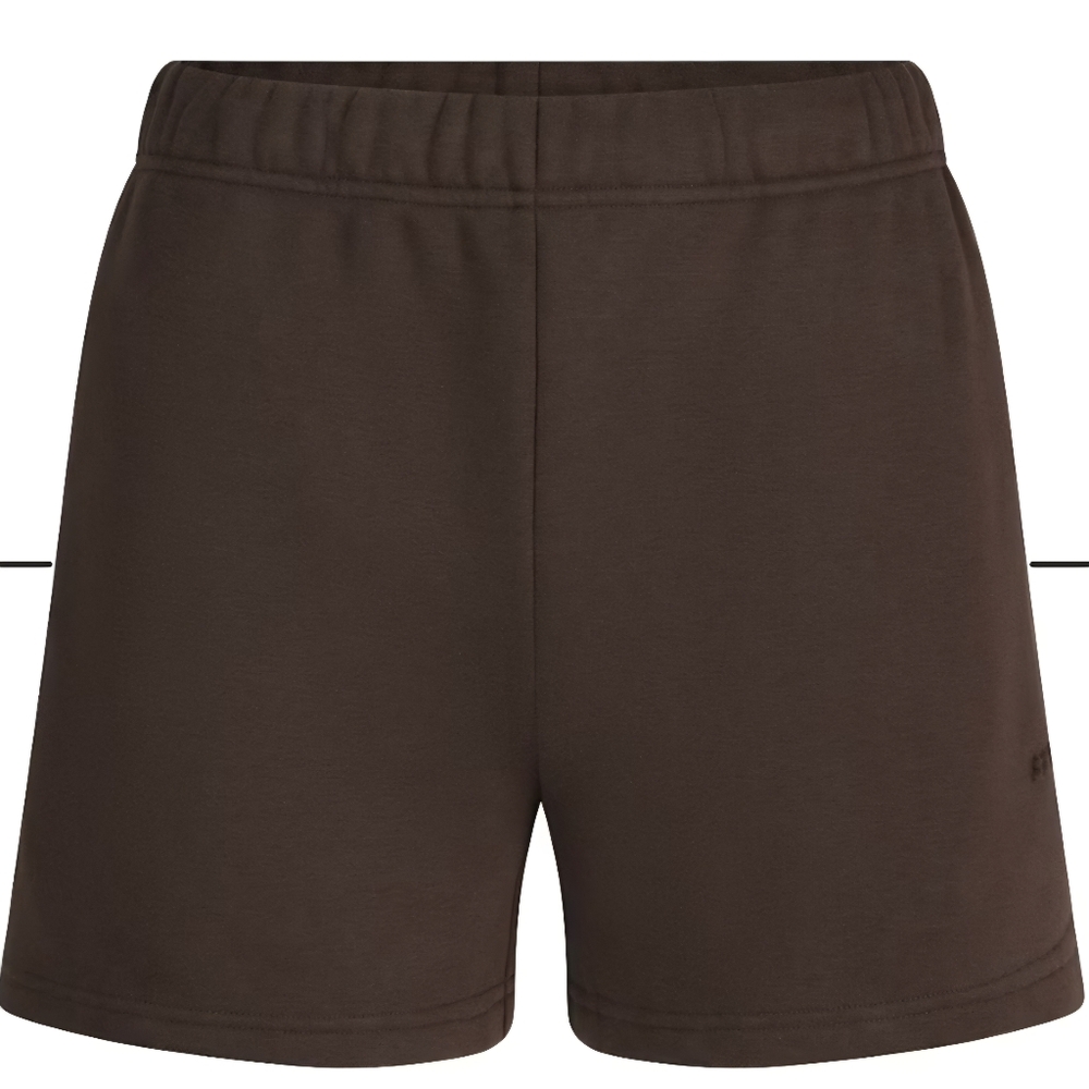 NWT Skims Cotton Fleece Shorts/ Dark Sepia